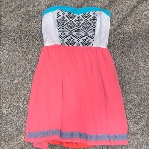 strapless colorful dress!